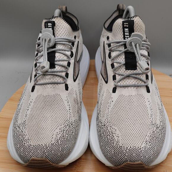 Brooks Shoes Women 11 B White Glycerin 21 Stealthfit Running 1204101B135 Flaw - Picture 2 of 10